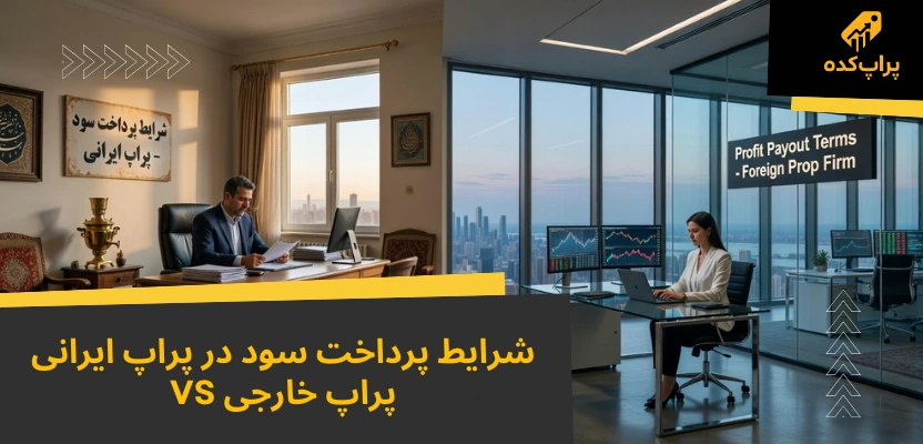 ریسک پراپ؛ مقایسه ۱۰ چالش مهم پراپ ایرانی و خارجی + راهکار کاهش ریسک 3 شرایط پرداخت سود در پراپ ایرانی و خارجی - ریسک پراپ